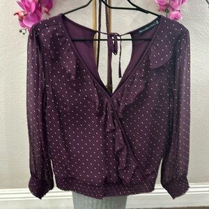 Abercrombie women’s long sleeve wrap around blouse.